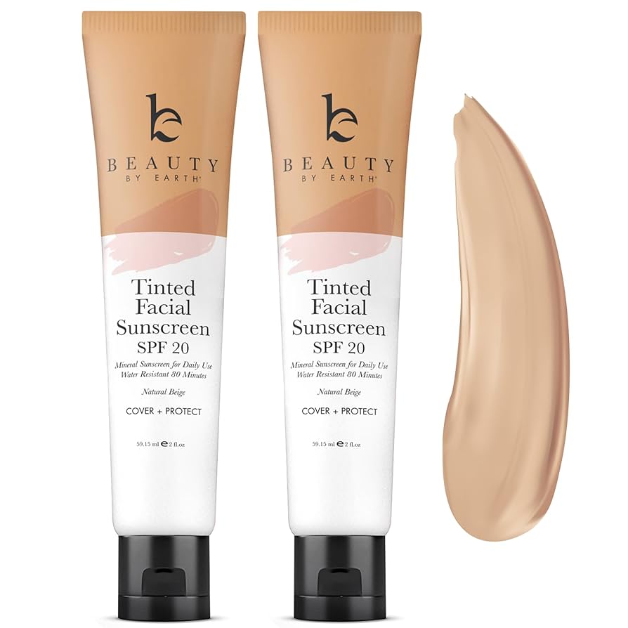 Amazon.com: Tinted Sunscreen for Face - SPF 20 With Natural